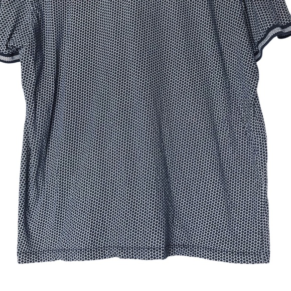 Ted Baker London Polo Golf Shirt Circle Pattern Navy Blue White Size 6 Men’s XL - Picture 10 of 10